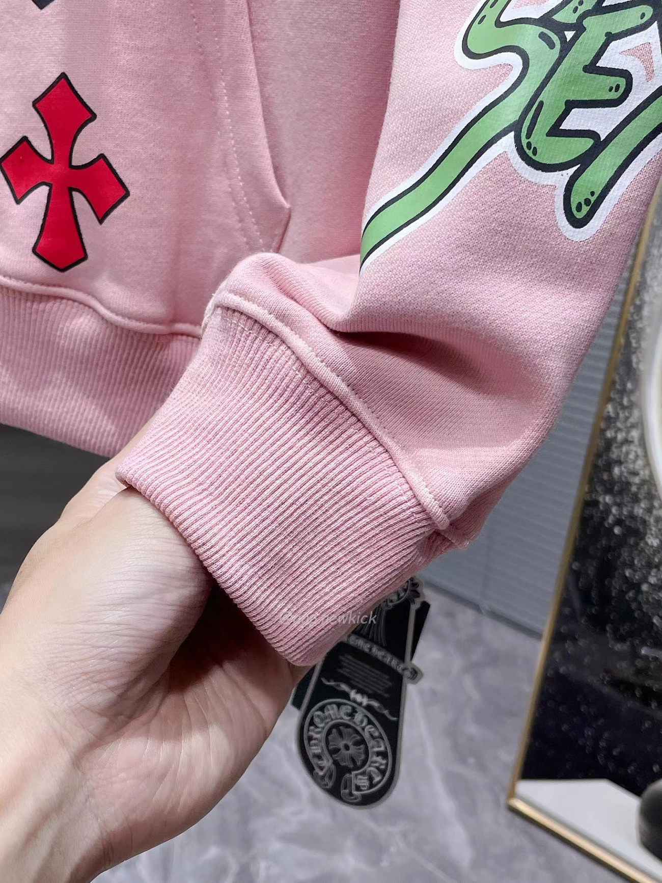 Chrome Hoodie Women Pullover Hip Hop Pink (9) - newkick.app